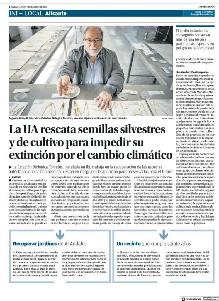 Semillas rescatadas UA