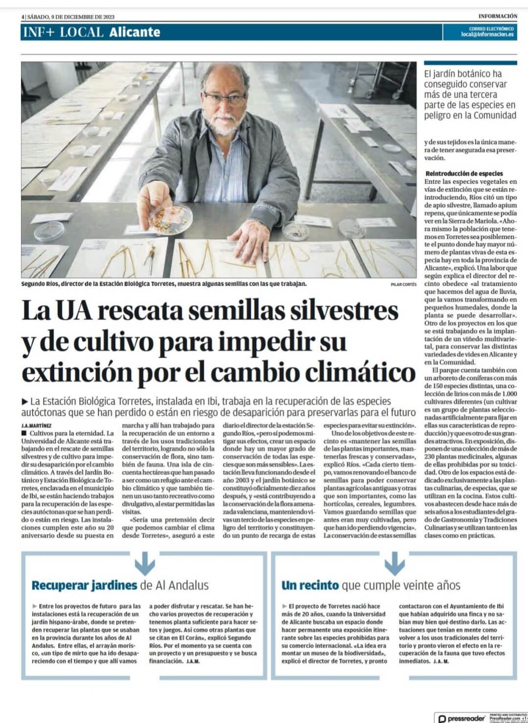 Semillas rescatadas UA